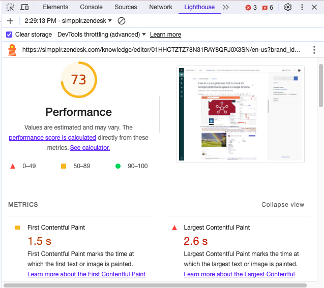 Lighthouse report expand view.png