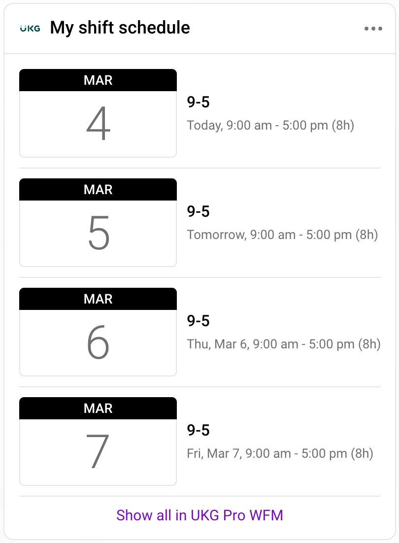 Shift schedule UKG Pro WFM.png